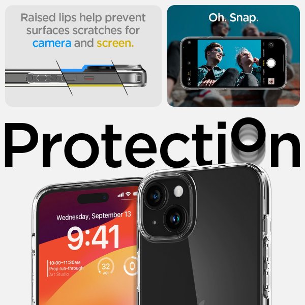 Spigen iPhone 15 Plus Suojakuori Liquid Crystal Crystal Clear