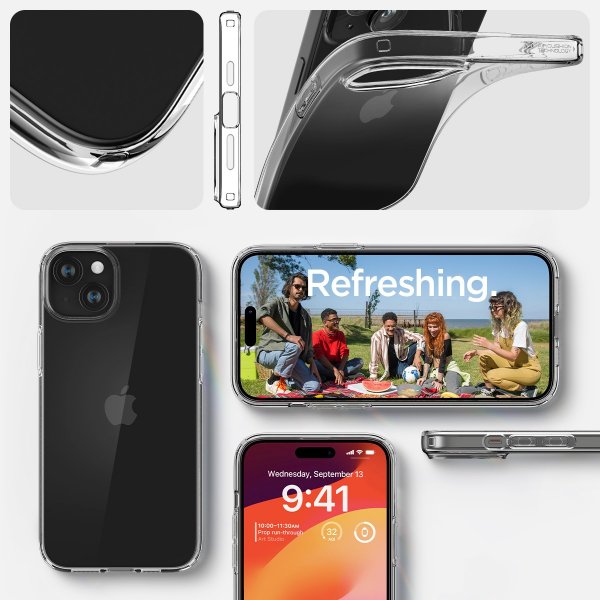 Spigen iPhone 15 Plus Suojakuori Liquid Crystal Crystal Clear