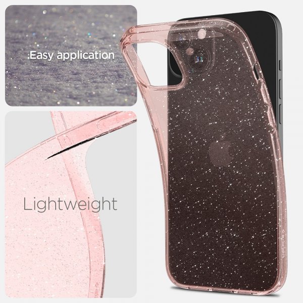 Spigen iPhone 15 Plus Suojakuori Liquid Crystal Glitter Rose Quartz