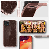 Spigen iPhone 15 Plus Suojakuori Liquid Crystal Glitter Rose Quartz