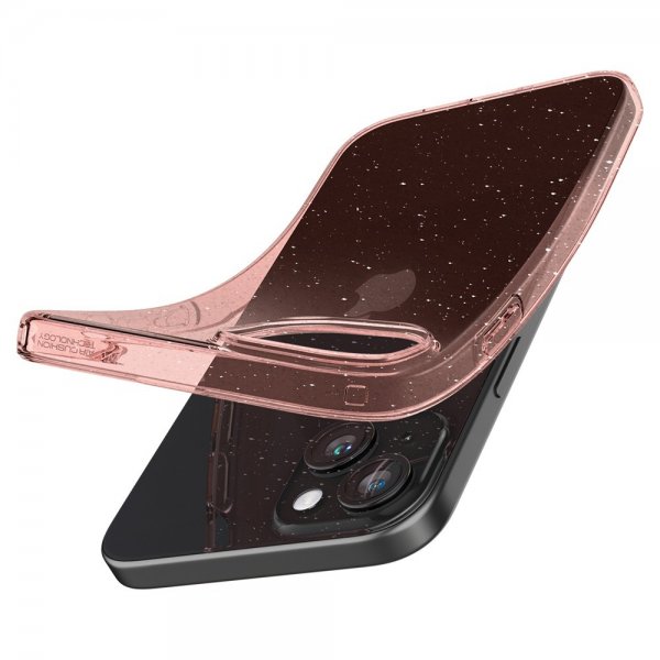 Spigen iPhone 15 Plus Suojakuori Liquid Crystal Glitter Rose Quartz
