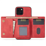Dg.Ming iPhone 15 Plus -suojakotelo M1 Series, irrotettava korttipidike, punainen