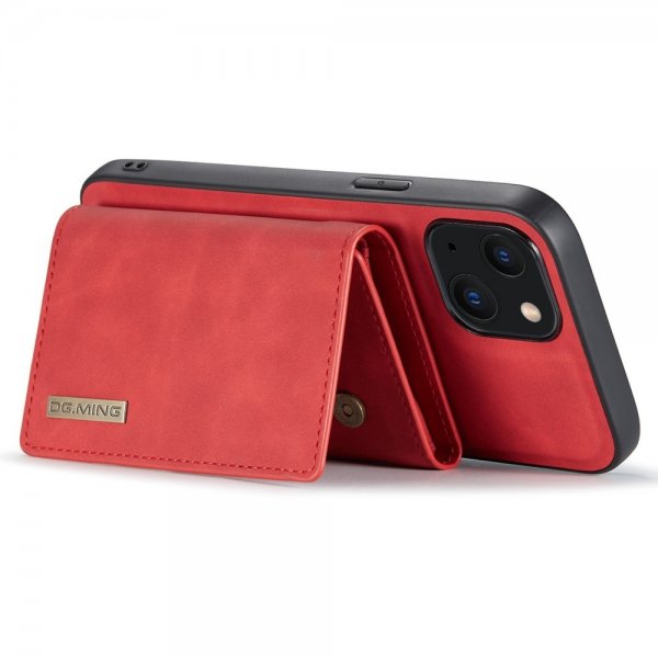 Dg.Ming iPhone 15 Plus -suojakotelo M1 Series, irrotettava korttipidike, punainen
