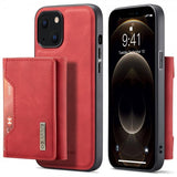 Dg.Ming iPhone 15 Plus -suojakotelo M2-sarja Irrotettava korttikotelo Punainen