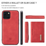Dg.Ming iPhone 15 Plus -suojakotelo M2-sarja Irrotettava korttikotelo Punainen