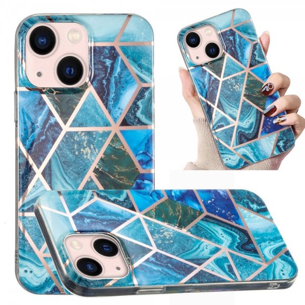 iPhone 15 Plus Kuoret Marmorikuvio Sinivihreä