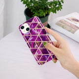 iPhone 15 Plus Kuoret Marmorikuvio Violetti