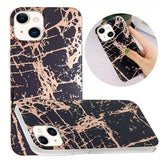 iPhone 15 Plus Suojakuori Marmorikuvio Musta
