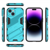 iPhone 15 Plus Kuoret Jalustalla Vaaleansininen