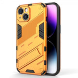 iPhone 15 Plus Oranssi kuori jalustalla