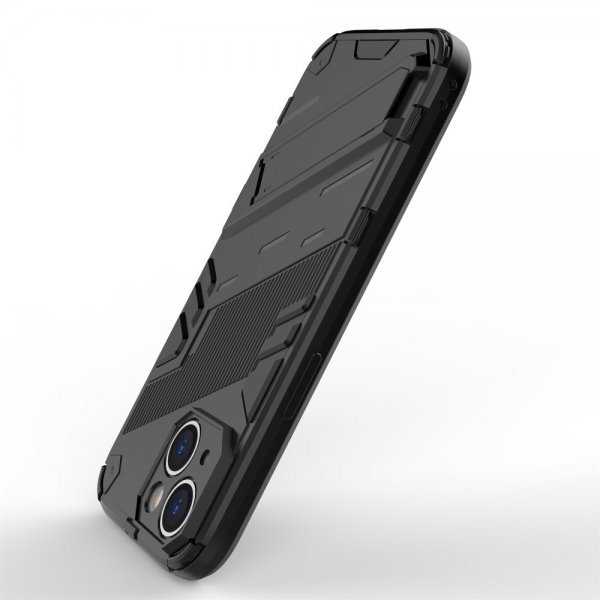 iPhone 15 Plus Suojakuori Jalustalla Musta
