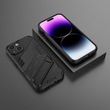 iPhone 15 Plus Suojakuori Jalustalla Musta