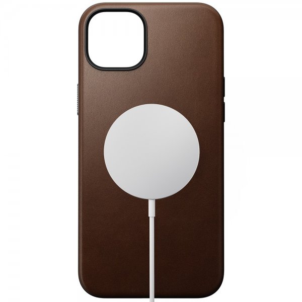 Nomad iPhone 15 Plus Kuori Modern Leather Case Ruskea