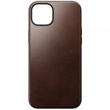 Nomad iPhone 15 Plus -suojakuori, Modern Leather Case, Horween Rustic Brown