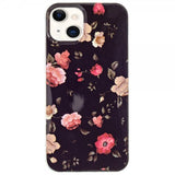 iPhone 15 Plus Suojakuori Ruusukuvio Musta