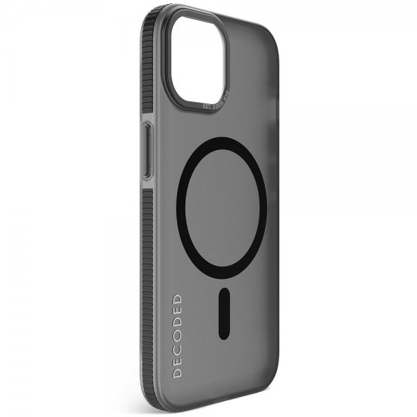 Decoded iPhone 15 Plus Suojakuori Kierrätysmuovia Läpinäkyvä Musta