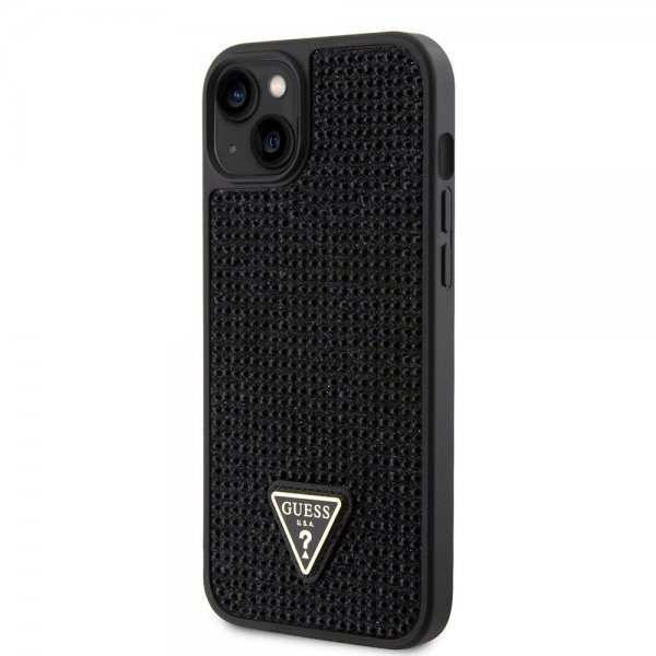 Guess iPhone 15 Plus Suojakuori Rhinestone Musta