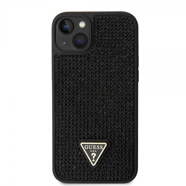 Guess iPhone 15 Plus Suojakuori Rhinestone Musta
