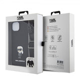Karl Lagerfeld iPhone 15 Plus -suojakuori, Saffiano Crossbody, musta