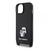Karl Lagerfeld iPhone 15 Plus Suojakuori Saffiano Karl & Choupette Crossbody Musta