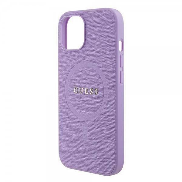 Guess iPhone 15 Plus Suojakuori Saffiano MagSafe Violetti