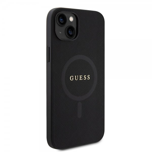 Guess iPhone 15 Plus Suojakuori Saffiano MagSafe Musta
