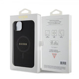 Guess iPhone 15 Plus Suojakuori Saffiano MagSafe Musta