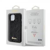 Guess iPhone 15 Plus Sequin Black -kuori