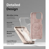 Ringke iPhone 15 Plus Suojakuori Silicone Magnetic Pink Sand
