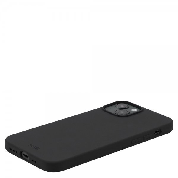holdit iPhone 15 Plus Silikonisuojakuori Musta