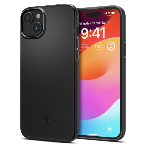 Spigen iPhone 15 Plus Suojakuori Thin Fit Musta