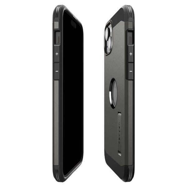 Spigen iPhone 15 Plus Suojakuori Tough Armor MagFit Gunmetal