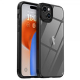 Ipaky iPhone 15 Plus Suojakuori Läpinäkyvä Takaosa Musta