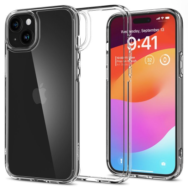 Spigen iPhone 15 Plus Ultra Hybrid Crystal Clear -suojakuori
