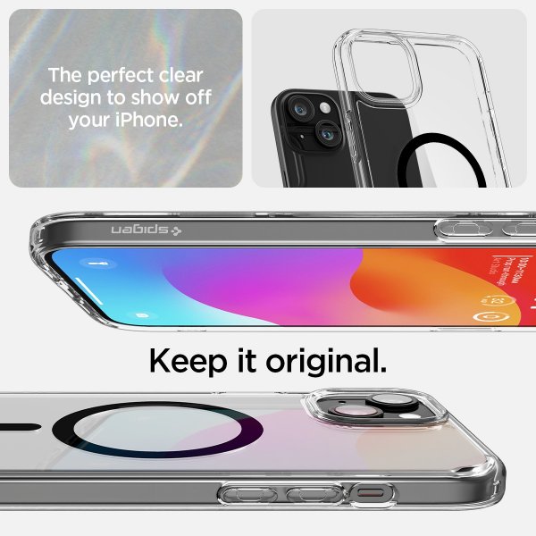 Spigen iPhone 15 Plus Suojakuori Ultra Hybrid MagFit Musta