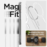 Spigen iPhone 15 Plus -suojakuori Ultra Hybrid MagFit Valkoinen