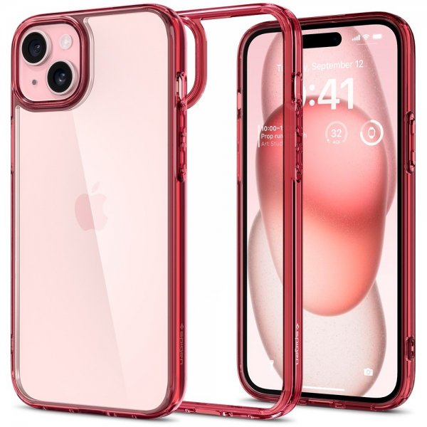 Spigen iPhone 15 Plus Suojakuori Ultra Hybrid Red Crystal