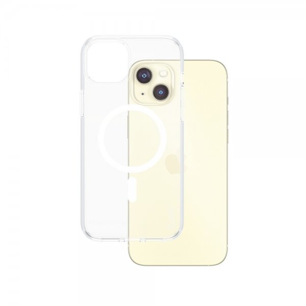 CARE by PanzerGlass iPhone 15 Plus -suojakuori, Urban Combat, MagSafe, valkoinen