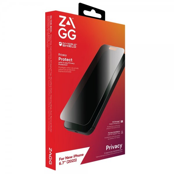 ZAGG InvisibleShield iPhone 15 Plus -näytönsuoja Glass Elite Privacy