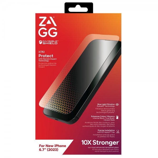 ZAGG InvisibleShield iPhone 15 Plus -näytönsuoja Glass XTR3