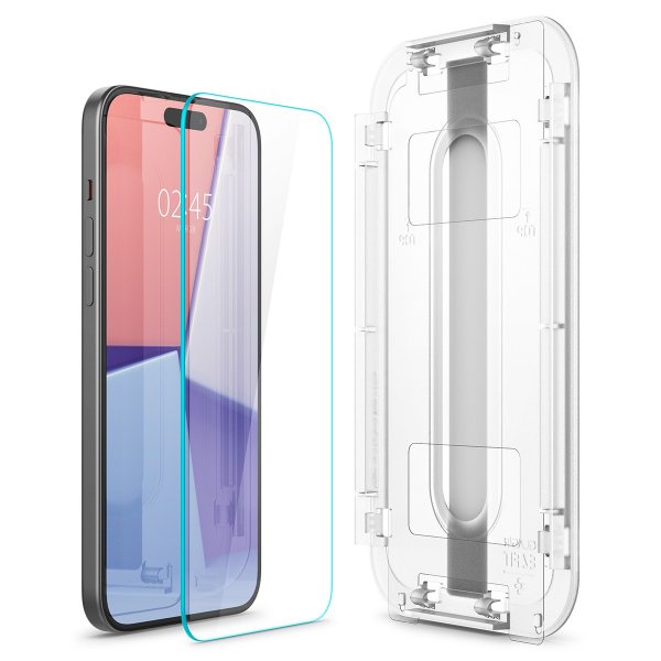 Spigen iPhone 15 Plus/iPhone 16 Plus -näytönsuoja GLAS.tR EZ Fit 2-pack