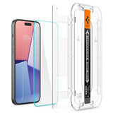 Spigen iPhone 15 Plus/iPhone 16 Plus -näytönsuoja GLAS.tR EZ Fit 2-pack