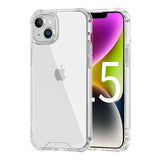 iPhone 15 Plus Iskunkestävä läpinäkyvä suojakuori