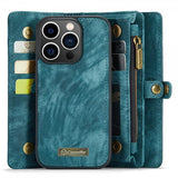 CaseMe iPhone 15 Pro -kotelo 008 Series, irrotettava kuori, petrolinsininen