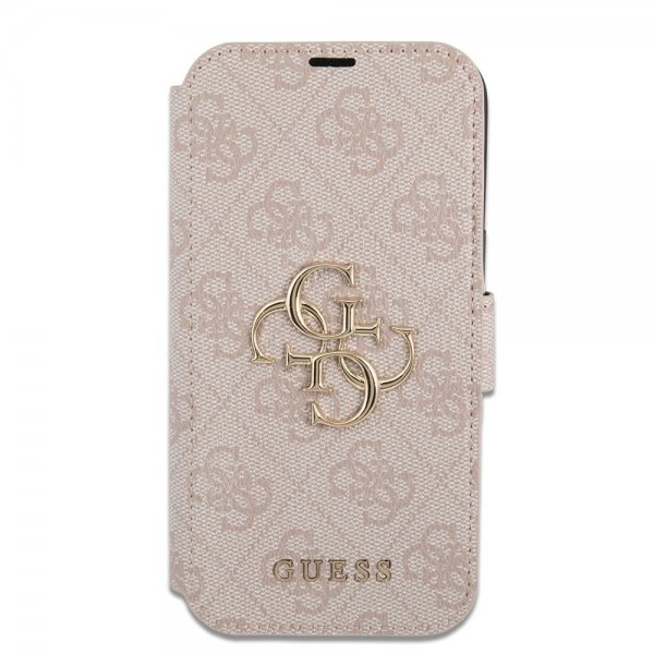 Guess iPhone 15 Pro Kotelo 4G Logo Pinkki