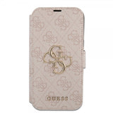 Guess iPhone 15 Pro Kotelo 4G Logo Pinkki
