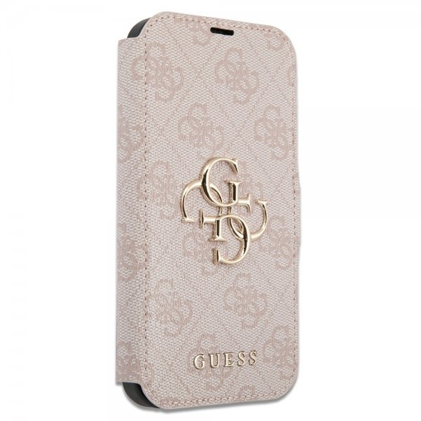 Guess iPhone 15 Pro Kotelo 4G Logo Pinkki