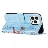 iPhone 15 Pro -kukkiakuosinen vaaleansininen suojakuori