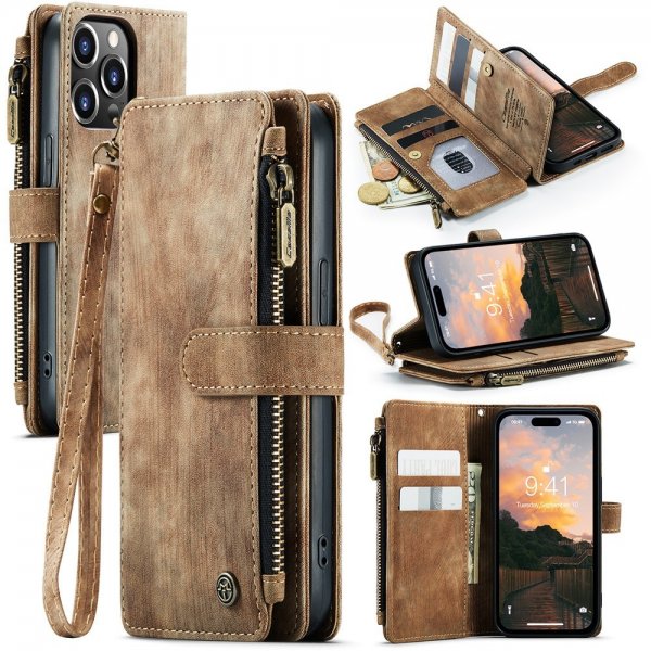 CaseMe iPhone 15 Pro -suojakuori C30 Series Ruskea