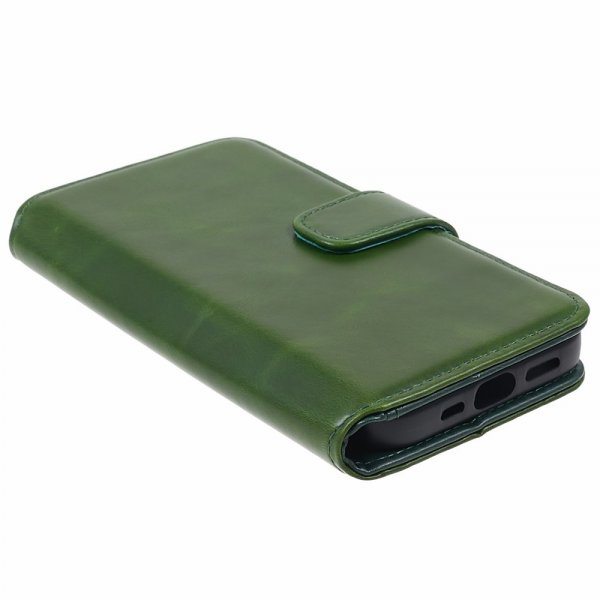 Nordic Covers iPhone 15 Pro Kotelo Essential Leather Juniper Green